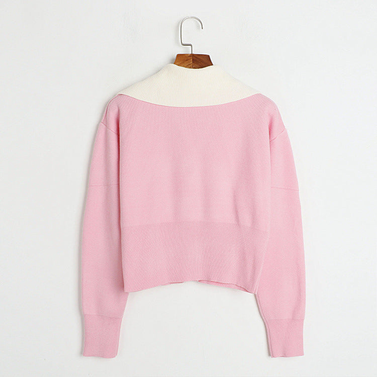 Pink Knitted Cardigan: Age-defying V-neck Top for Early Autumn