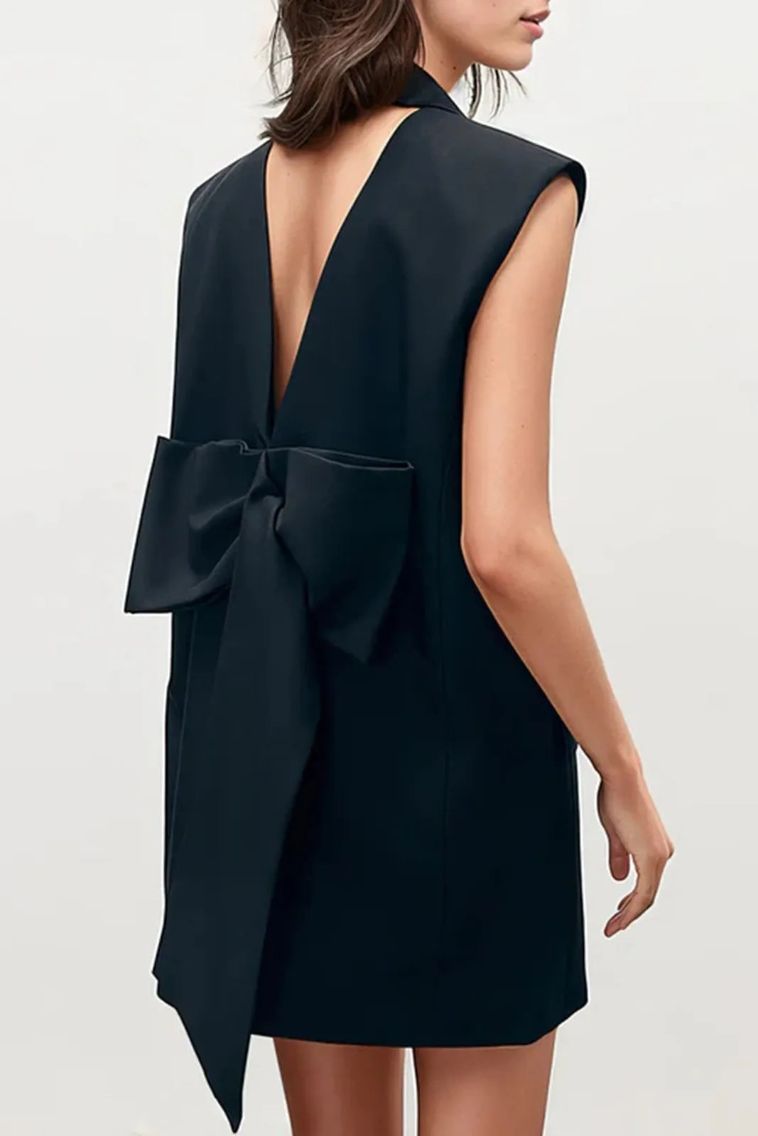 Dalo Bowknot Double-breasted Sleeveless Vest
