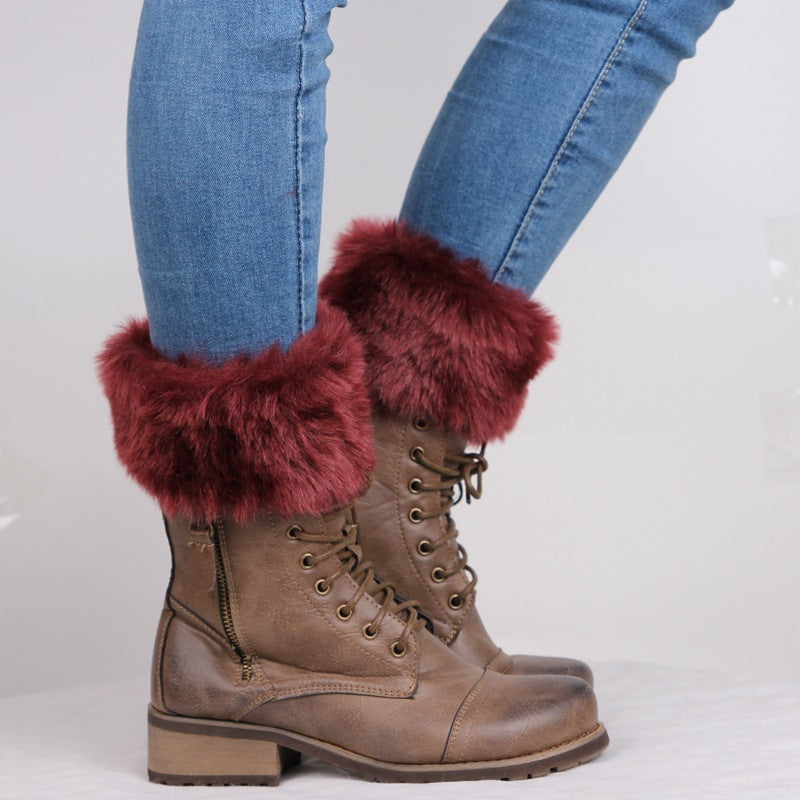 Casual Solid Color Furry Socks elevenforest