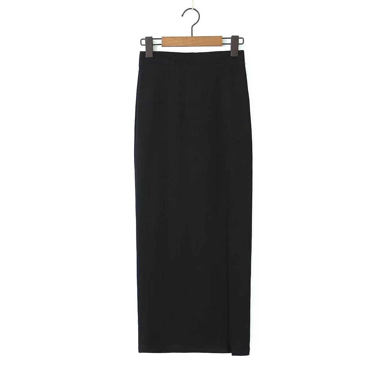 Spring Long Sleeve Collared Single Breasted Knitted Cardigan Slit Sheath Skirt Set