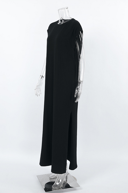 Street Pocket O Neck Vest Dresses