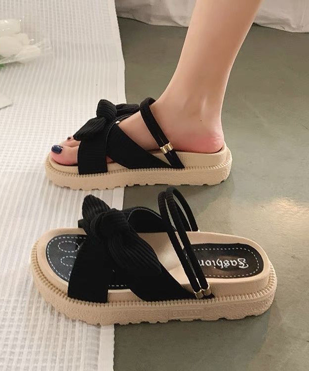 Green Platform Stylish Splicing Slide Sandals Peep Toe Uu015