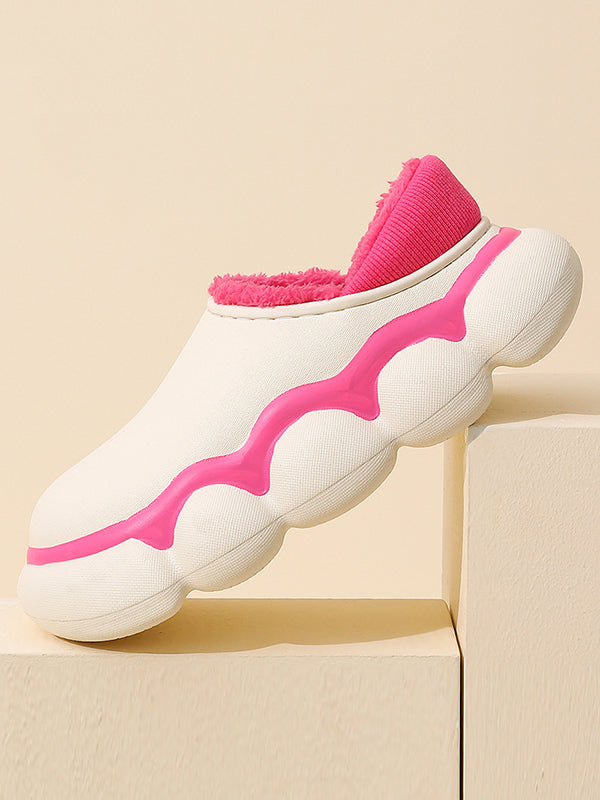 Indoor Going Out Non-slip Keep Warm Waterproof Flat Shoes