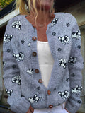 Comstylish Fun Bulldogs Women's Soft Sweater Cardigan
