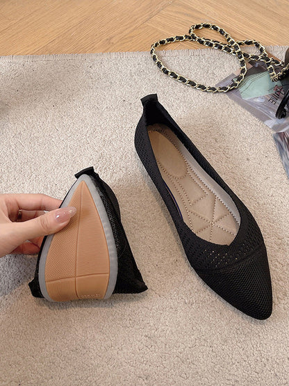 Breathable Hollow Color Flat Shoes