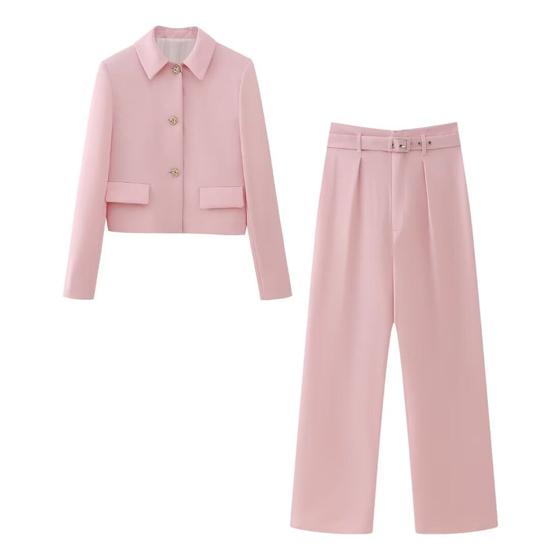 Spring Clothing Short Western Assembly Belt Pants Sets – Stylish and Outfit for