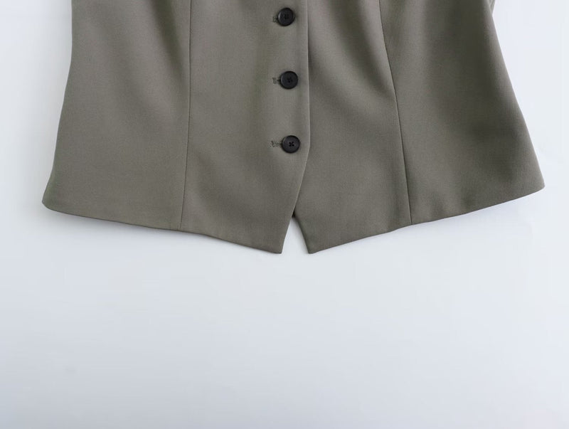 Autumn ’s Button Suit Coat Vest Pants Set – Stylish Fall Outfit