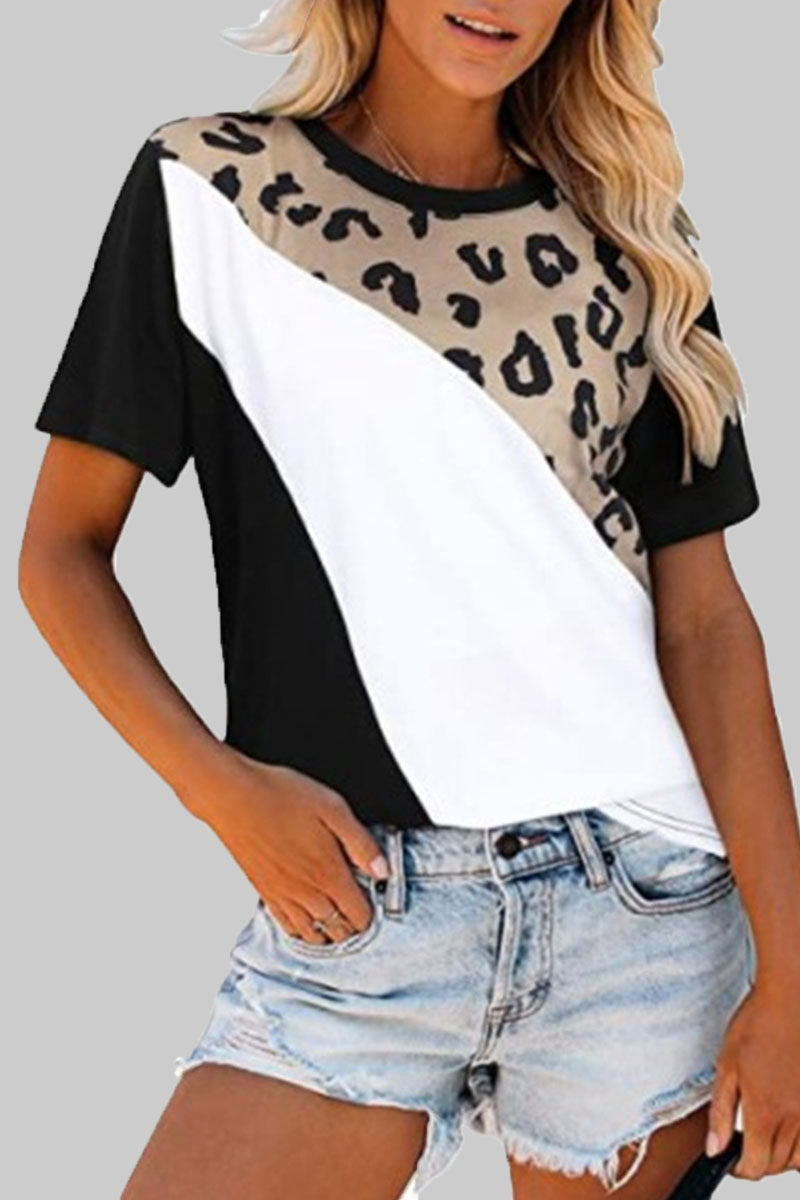 Split Joint O Neck T-shirts