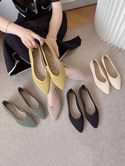 Breathable Hollow Color Flat Shoes