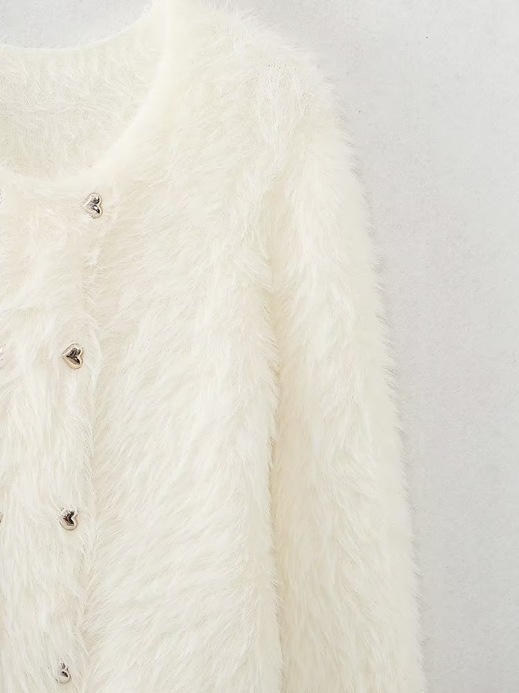 Gentle Mink Fur Sweater Coat: ’s Winter Knit Cardigan