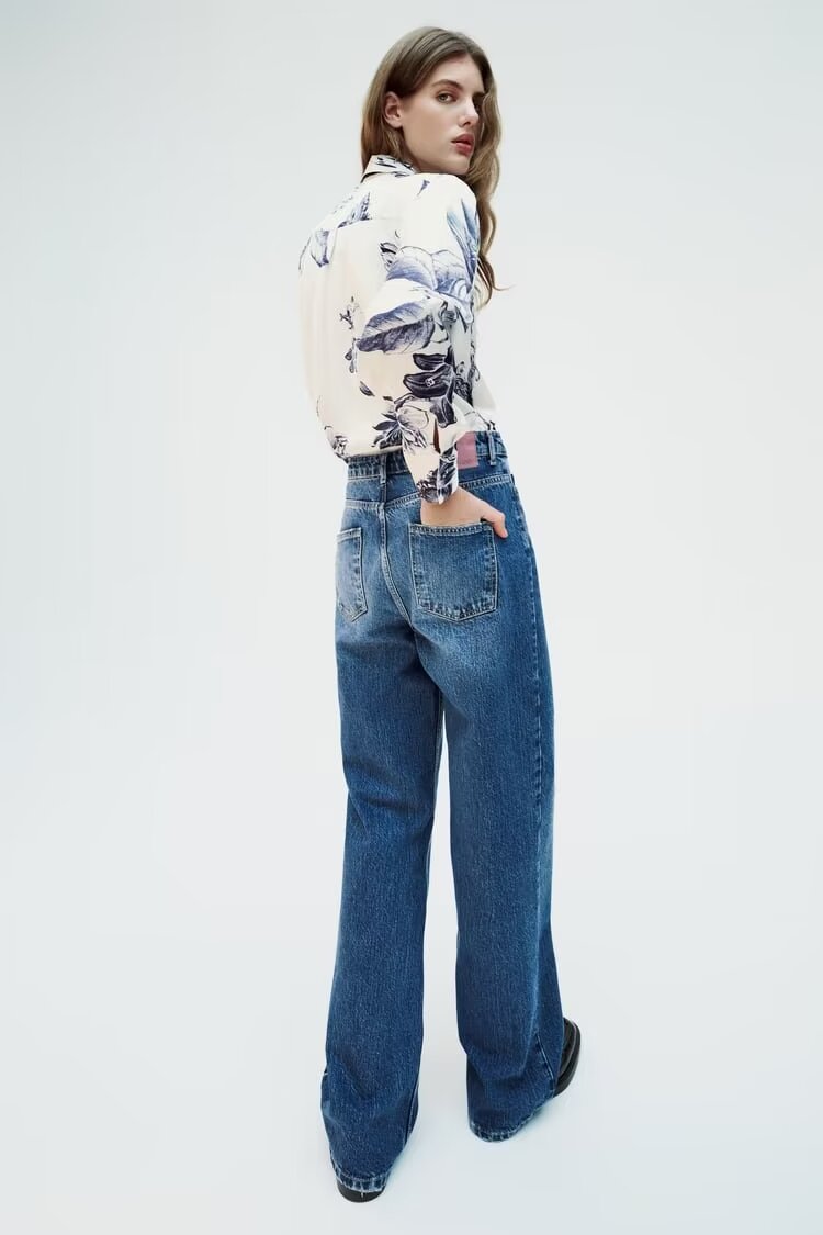 Spring Bowknot Decoration Collared Shirt – Print ’s Blouse