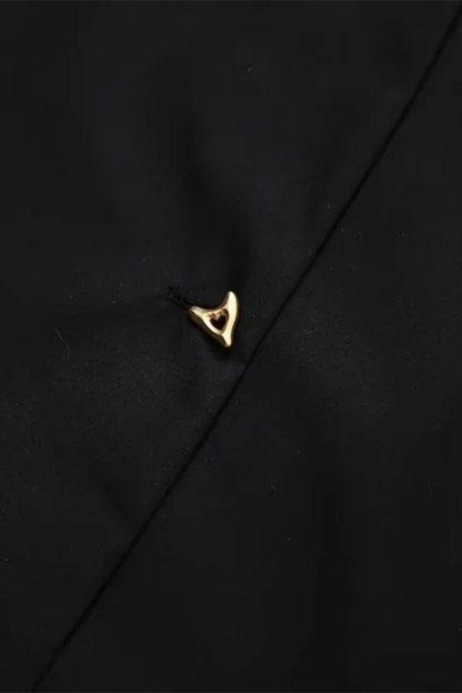 Color Metal Accessories Trim V Neck Waistcoats