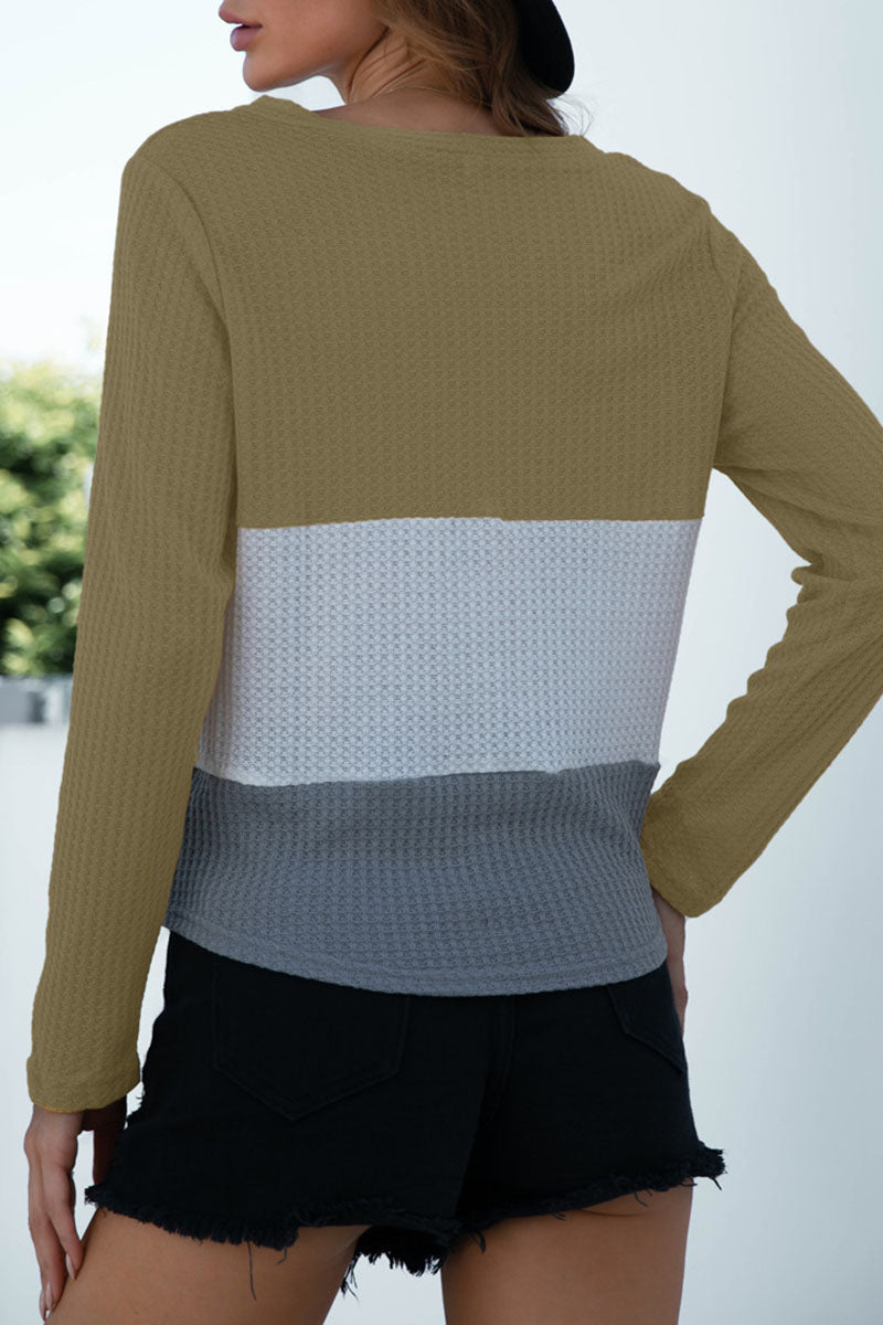 Split Joint V Neck T-shirts