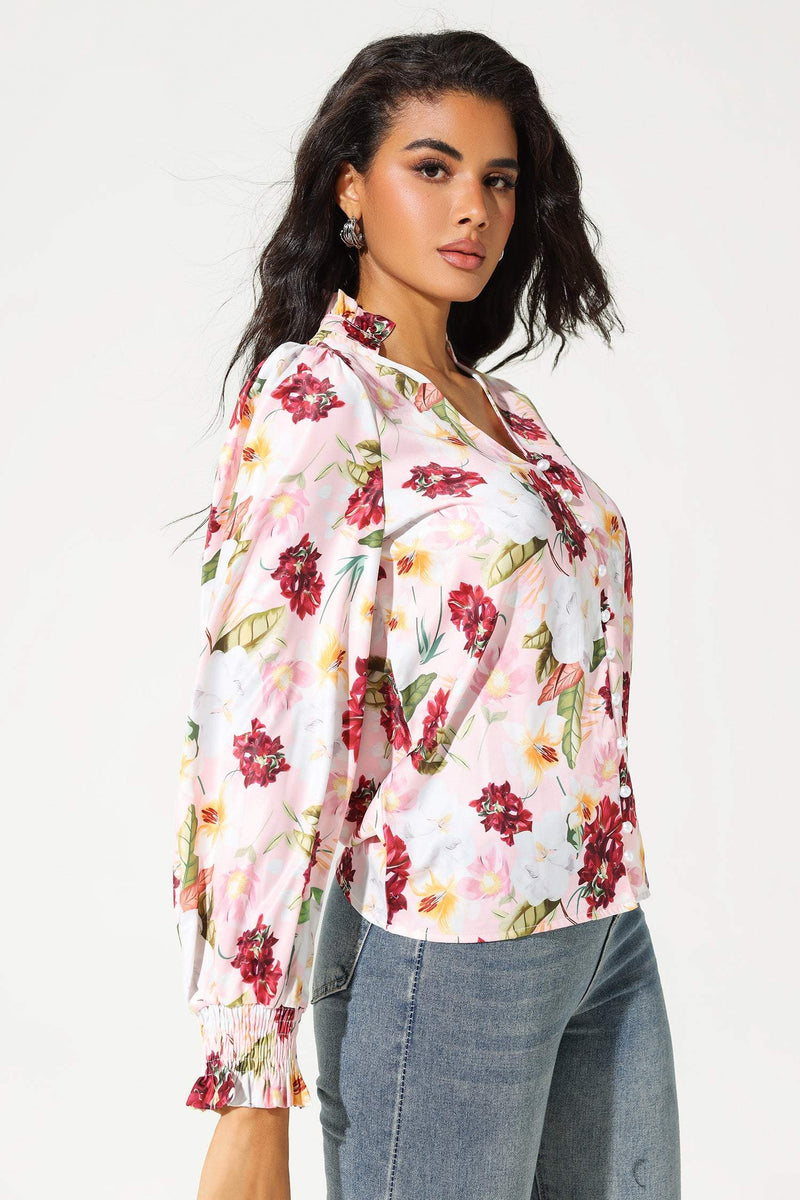 Long Sleeve V-neck Top