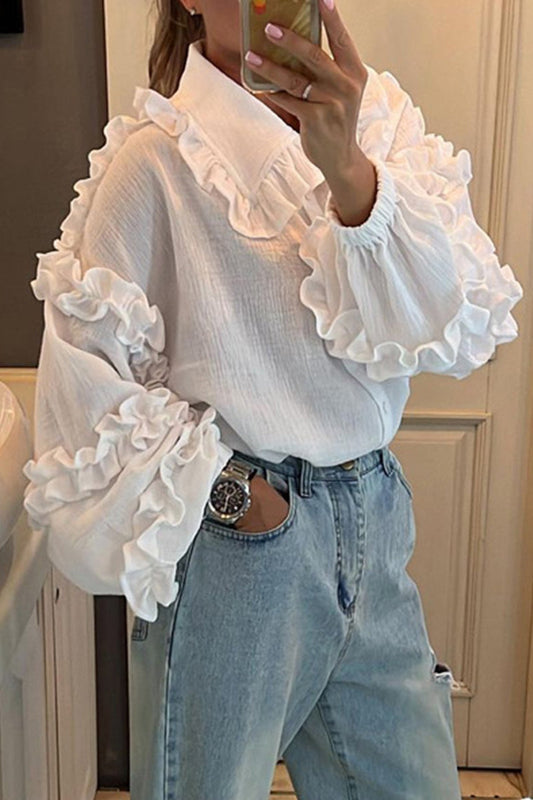 Sweet Buttons Peter Pan Collar Tops