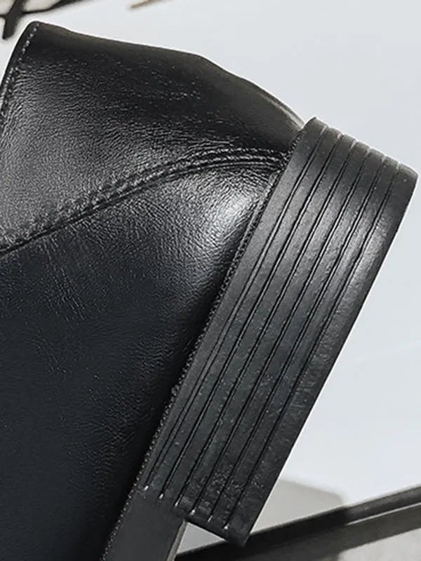 Shallow Cut Square-toe Loafers
