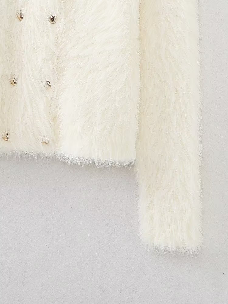 Gentle Mink Fur Sweater Coat: ’s Winter Knit Cardigan