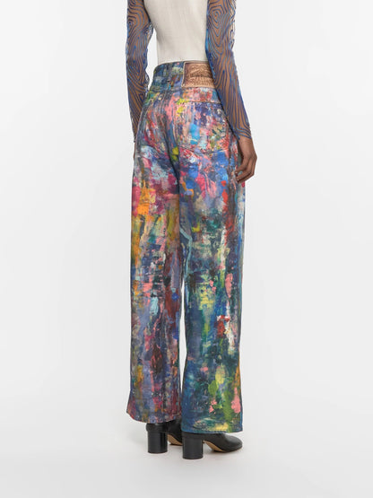 Multicolor Painter-print Jeans