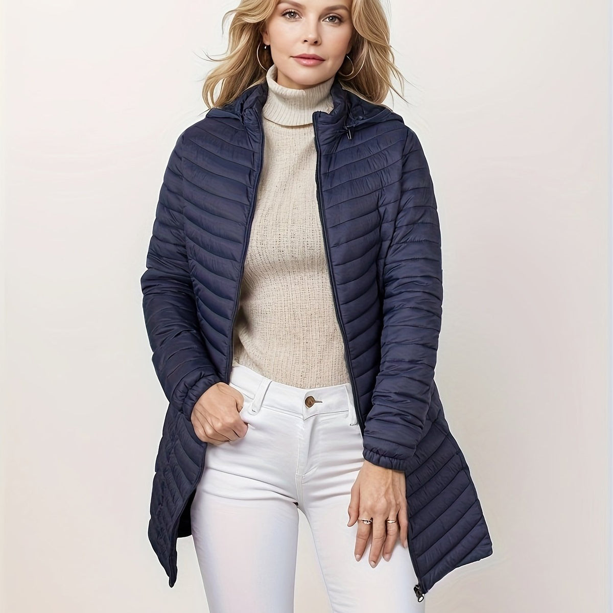 JO | Casual padded jacket with hood and front zipper