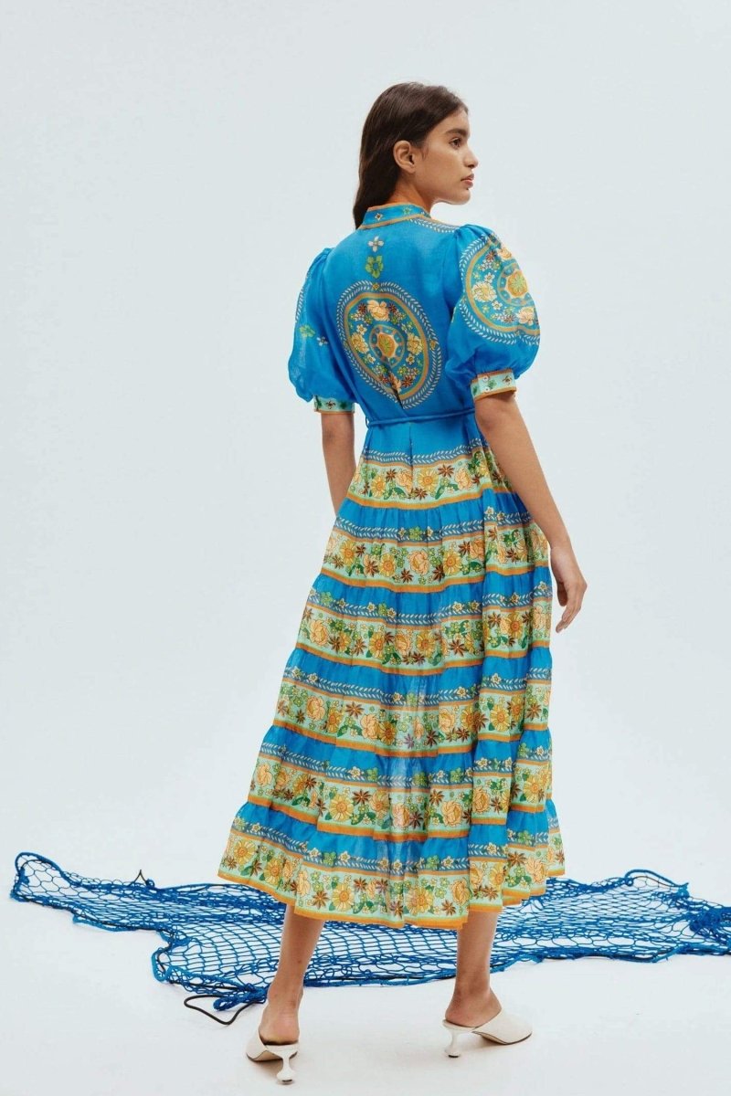 Nydia Puff Sleeve Maxi Dress