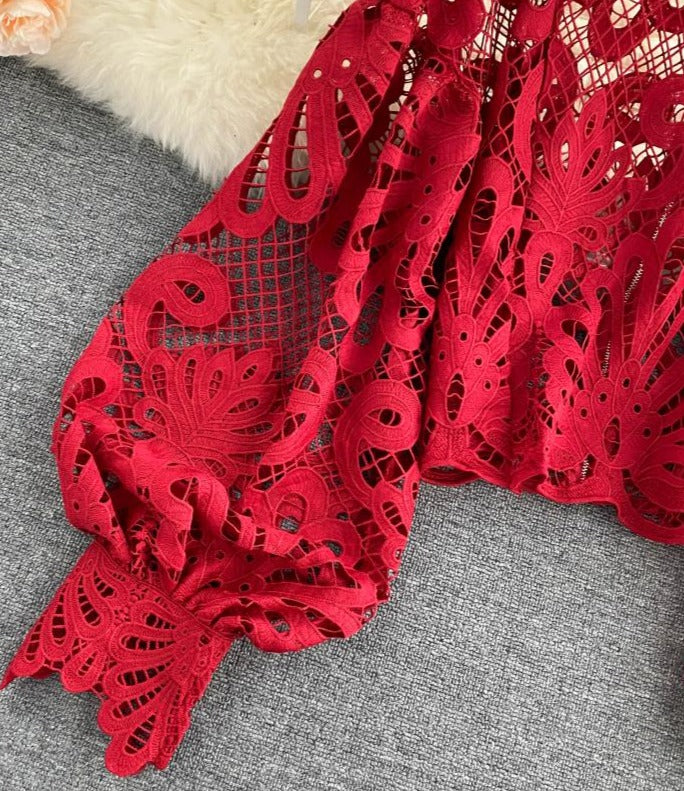 Crop Red Blouse