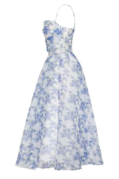 Backless Lace Up Slip Midi Dress