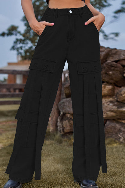 Street Pocket Loose Denim Jeans