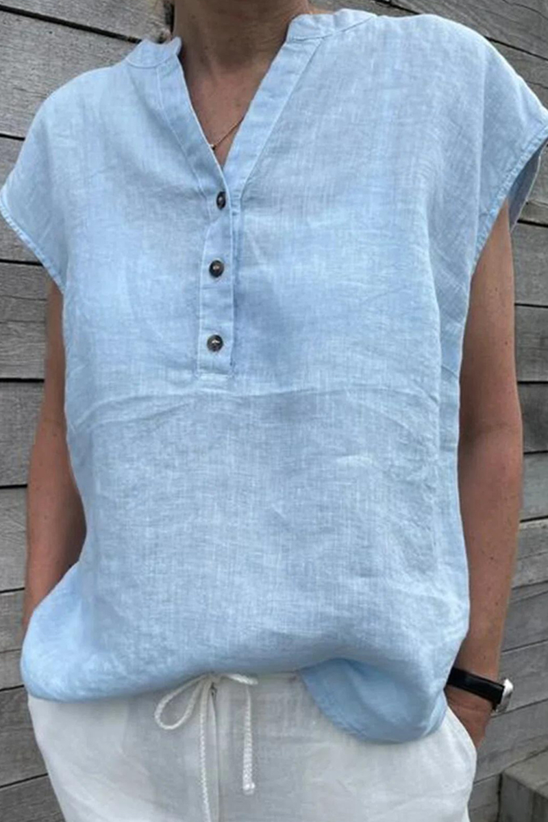 Patchwork V Neck T-shirts(5 Colors)