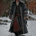 Men's Vintage Viking Tribal Celtic Knot Art Pocket Long Cardigan Sweater artswardrobe