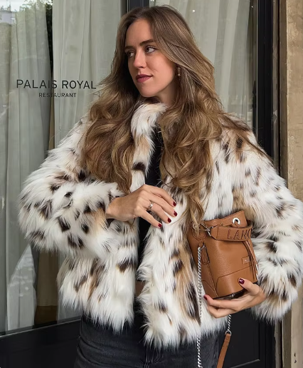 Hilery Leopard Fur Coat