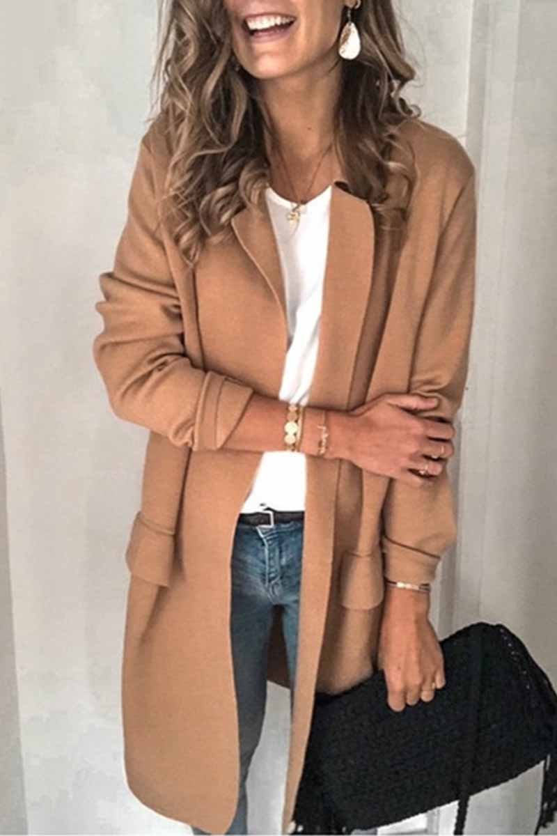 Chicindress Solid Color Long Sleeve Blazer