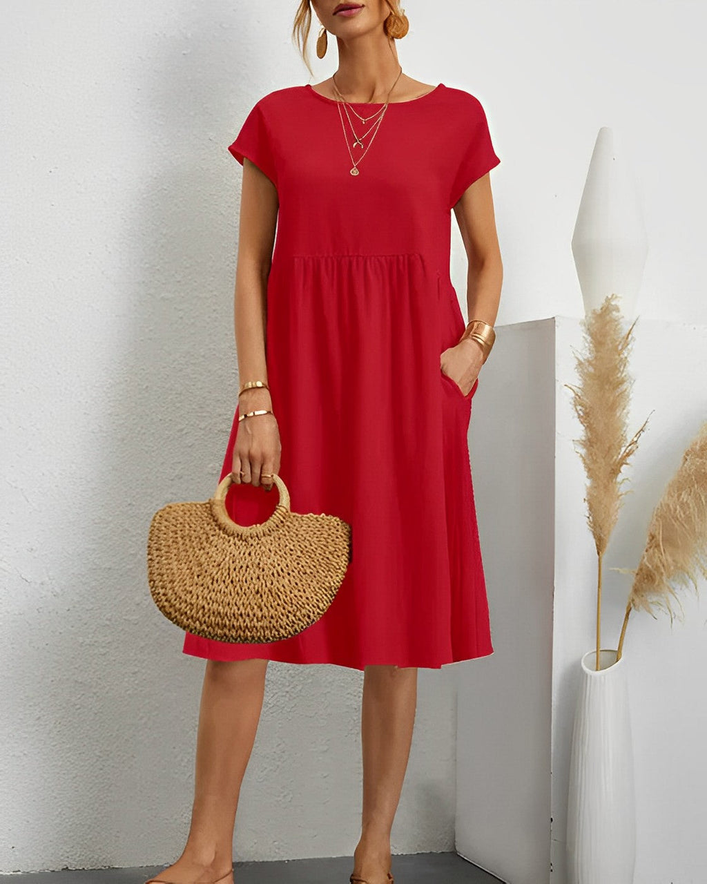 KS | Midi dress with side pocket