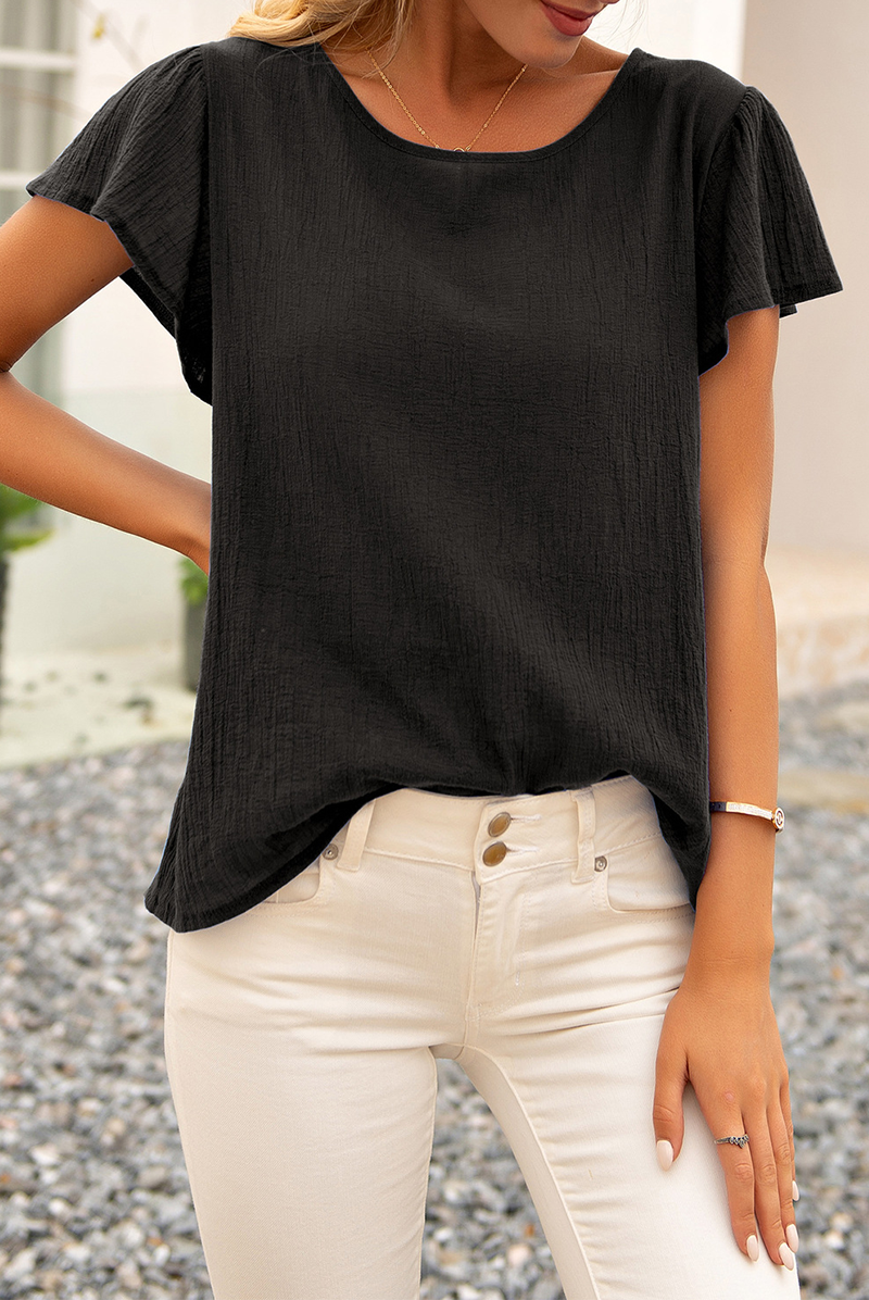 Backless With Bow O Neck T-shirts