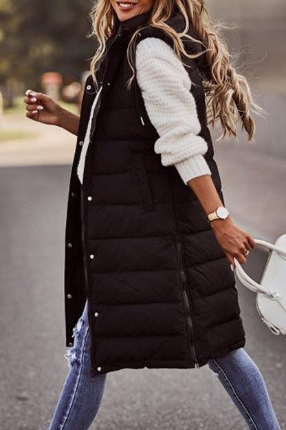 Street Zipper Mandarin Collar Vests(5 Colors)