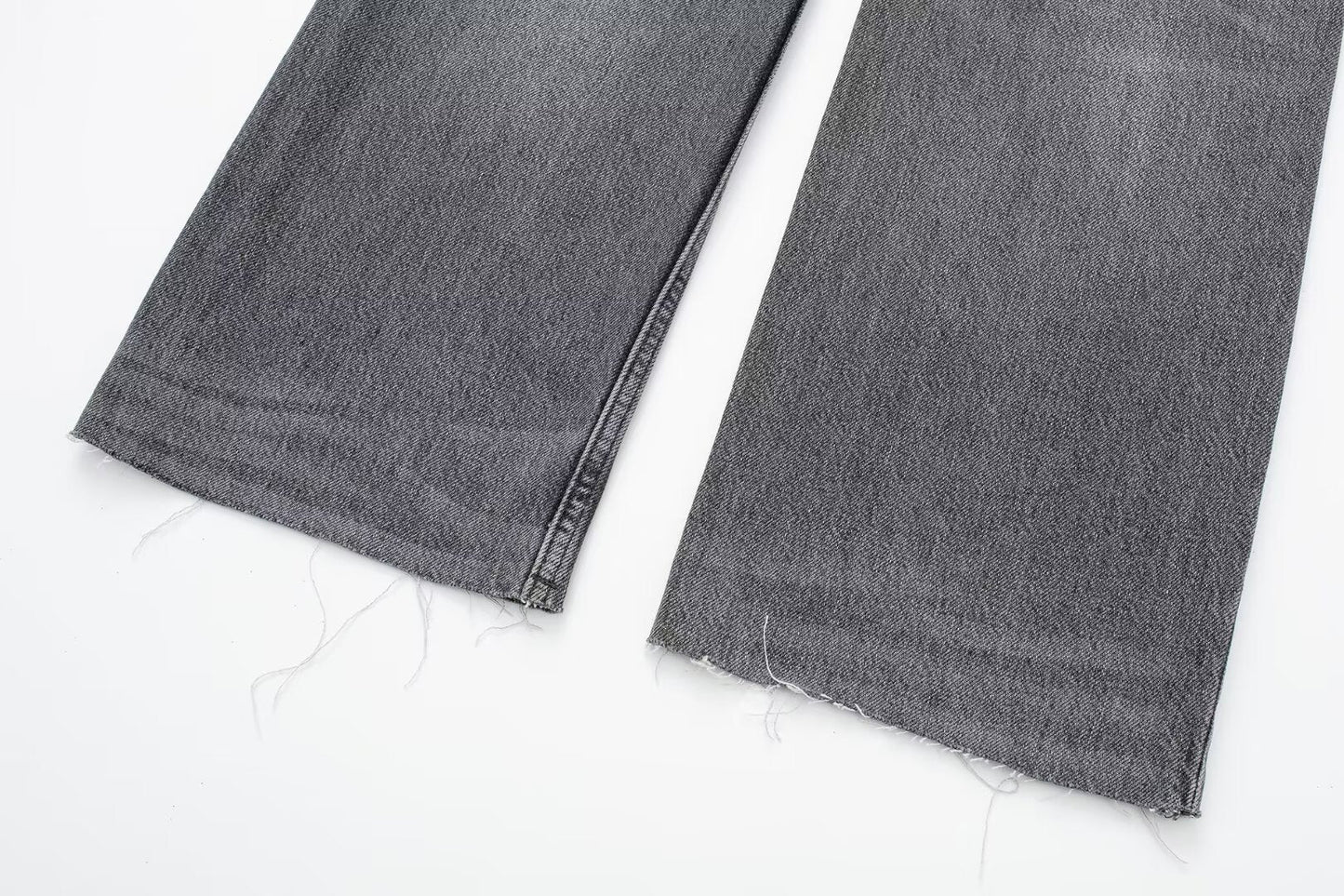 Fall Clothing Wide Leg Mid Waist Long Jeans – High Waisted Denim Pants