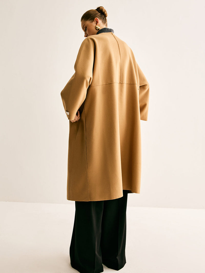 Minimalist Wool Long Coat