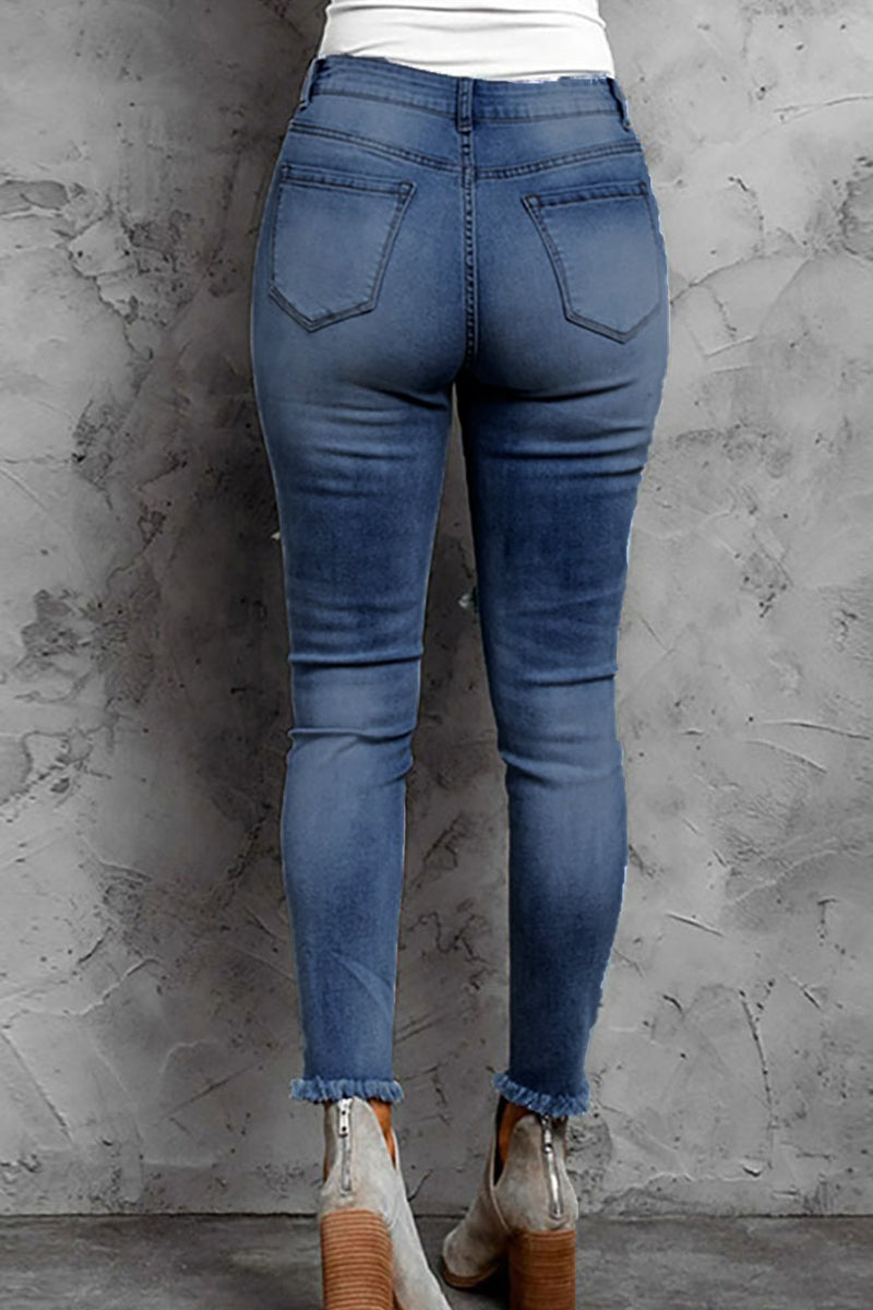 Patchwork Make Old Regular Denim Jeans