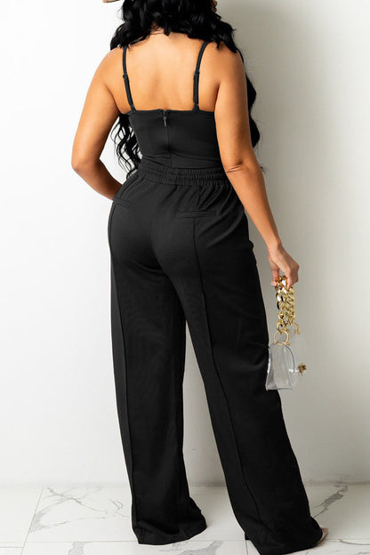 Vests Pants Spaghetti Strap Sleeveless Two Pieces