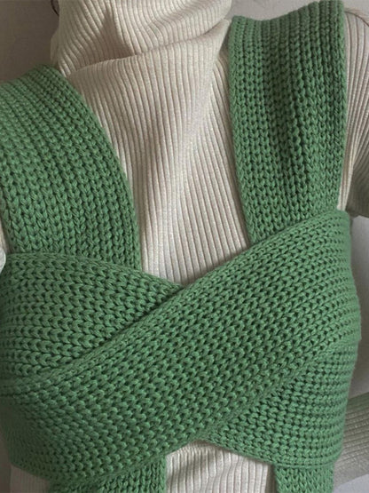 Sleeveless Knitted Crop Sweater Autumn Summer Vest Black White Jumper Top Female Pullover