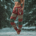Comstylish Vintage Viking Inspire Christmas Pattern Casual Sweatpants