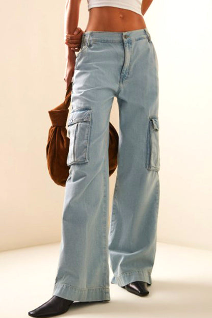 Pocket Loose Denim Jeans