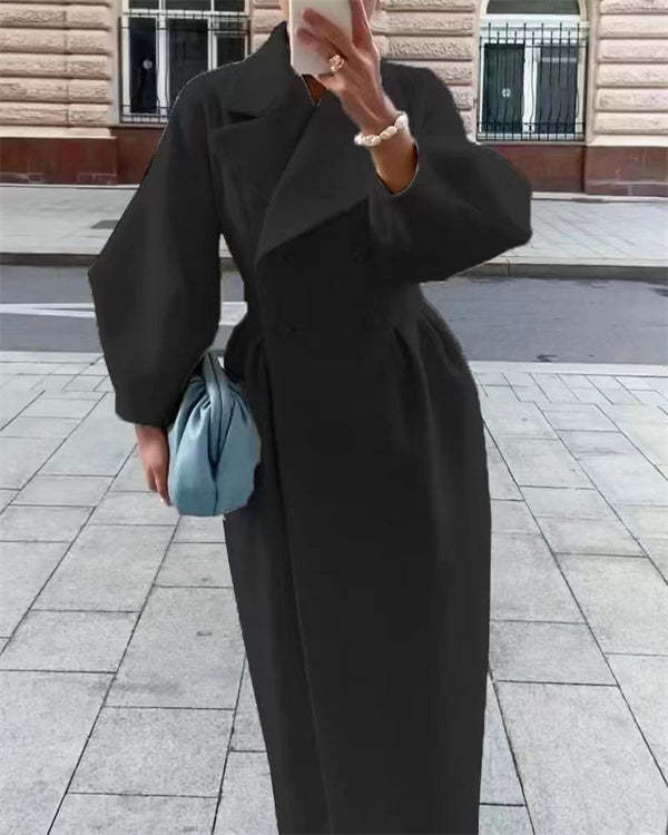 JO | Vintage wool coat with lantern sleeves and turn-ups