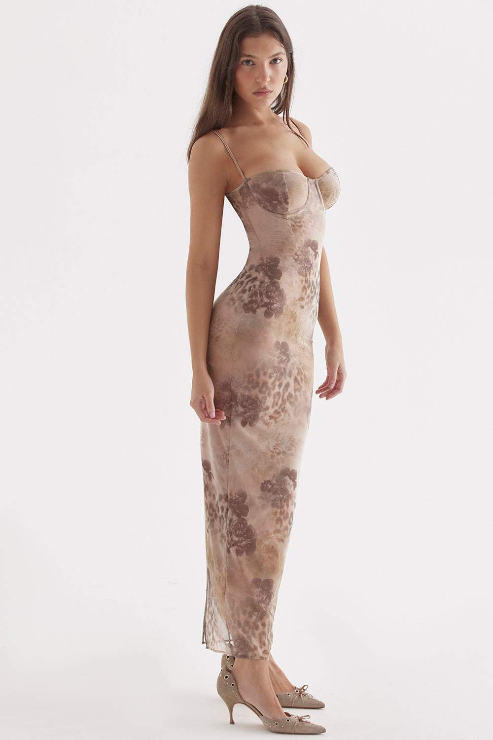 Mesh Sleeveless Maxi Dress