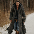 Men's Viking Celtic Knot Button Down Cozy Jacquard Cardigan Sweater artswardrobe