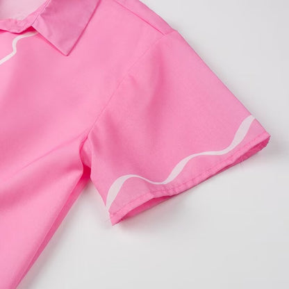 Summer Collared Short Cardigan Shirt Two Piece Suit – and Comfortable