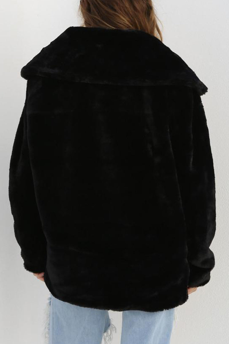Patchwork Turndown Collar Outerwear(7 Colors)