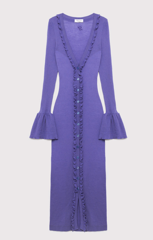 Autumn ’s Color Lace Maxi Dress Knitted Cardigan – Stylish Fall