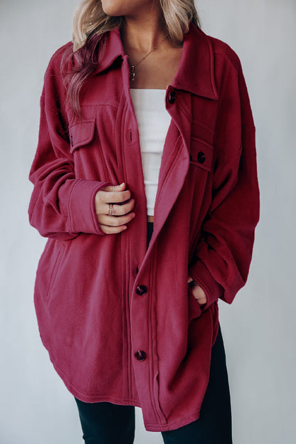 Pocket Turndown Collar Tops(9 Colors)