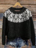 Scottish Thistle Flower Women's Icelandic Sweater elevenforest
