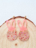 Easter Bunny & Egg Glitter Earrings artswardrobe